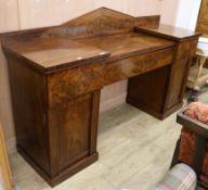 A Victorian mahogany pedestal sideboard W.215cm