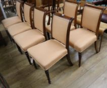 A set of six George IV mahogany dining chairs