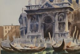 Roland Birch, watercolour, Santa Maria Salute, Venice, 34 x 47cm.
