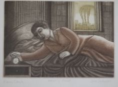 John Swanson, etching, artist's proof 'Alarm clock', signed 33 x 24cm.