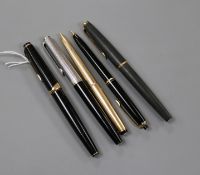 Montblanc pens and pencils - a Meisterstuck no. 14 fountain pen, a no. 126 fountain pen with 925