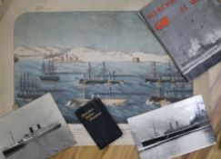 Naval merchantmen photographs and Orient line archive, together with a lithograph the British