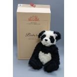 A Steiff Panda, Exclusive UK edition, white tag, boxed