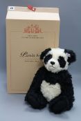 A Steiff Panda, Exclusive UK edition, white tag, boxed