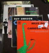 Five mixed blues and jazz albums Miles Davis at Carnegie HallRoy Orbison - Crying (mono press)Bob