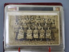 WWI women's forces postcards etc., in an album