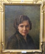 Emile Thys, oil on canvas, Portrait of a lady, signed 49 x 38cm.