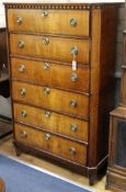 An early 19th century Dutch inlaid mahogany tall chest W.99cm