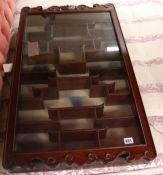 A Chinese rosewood display cabinet H.88cm