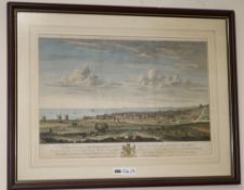 Canot after Lambert coloured engraving, Lambert's Correct View of Brighthelmston in 1765,