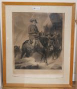 After Delaroche, mezzotint, Le General Bonaparte, 73 x 57cm.