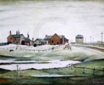 § Lawrence Stephen Lowry (1887-1976)limited edition colour printLandscape with farm