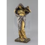 Louis Ernest Barias (1841-1905) A silvered and gilt bronze figure of 'La Nature se dévoilant