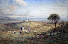 Alfred Fitzwalter Grace (1844-1903)watercolourA view of Brighton from Lancing Downssigned9.25 x