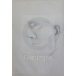 § Dame Elisabeth Frink RA (1930–1993)pencil drawingHead 1976 signed and dated '76New Grafton