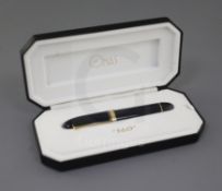 An Omas '360' black fountain pen, mint and boxed