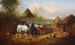 After John Frederick Herring Jnrpair of oils on canvasFarmyard scenes18 x 29in.
