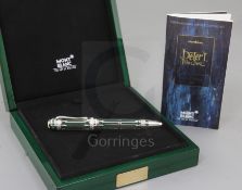 A Montblanc Peter The Great Patron of Art Series limited edition 888 fountain pen, made to