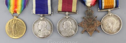 A group of 5 medals to 284347 Fred. Bennett, Stoker Petty Officer, Royal Navy, comprising China