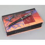 A Montblanc Meisterstuck limited edition Agatha Christie ballpoint pen, mint and boxed