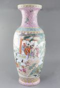 A large Chinese famille rose 'immortals' vase, probably Republic period