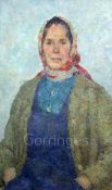 Grigori Tseitlin (Russian b.1911)oil on boardFarm womansigned and dated 1980 verso30 x 18.5in.