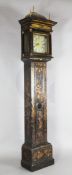 Humphrey Marsh of Highworth. An early 18th century chinoiserie lacquered thirty hour longcase clock,