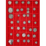 A collection of thirty nine British silver coins, Saxon to Stuart period, including various medieval