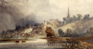 Sir William Callow RWS (1812-1908)watercolourRoss on Wye, Herefordshire10.5 x 19.5in.