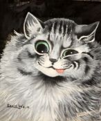 Louis Wain (1860-1939)gouache on artist's boardSmiling catsigned8 x 6.75in., unframed