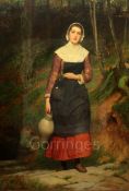 Charles Sillem Lidderdale R.B.A. (1831-1895)oil on canvasA country maid carrying a Rheinish