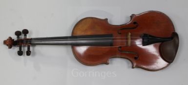 A fine French violin by Jacques-Pierre Thibout, Paris 1838, labelled Nouveau procede approve par l'