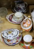 A group of Regency Spode porcelain and stoneware ceramics