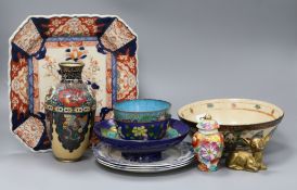 A quantity of Japanese, Chinese ceramics