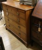 A George III mahogany chest with brushing slide, a.f. W.105cm