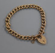 A 9ct gold curblink bracelet.
