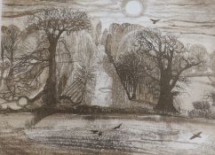 Robert Greenhalf, two etching and aquatint, 'Longtailed Tits', 47/75 and 'Jubilee Avenue', 17/75,