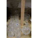 A quantity of cut glassware