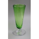 A Keith Murray for Royal Brierley, green glass vase 30cm high