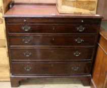 A George III mahogany chest of drawers W.95cm
