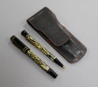 A Montblanc Oscar Wilde Writers Series limited edition fountain pen, with marbled pearl and black