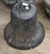 Late 19th/early 20th century cast bronze church bell by Gillett and Johnson, Croydon W.40cm