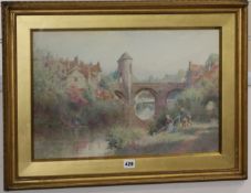 Charles Gregory, The Mennow Bridge at Monmouth, signed