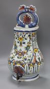 A French faience wall cistern height 55cm