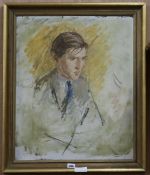 English School 1960's, oil on board 'Portrait of Anthony John Alexander, 60 x 49cm