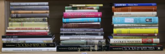 A quantity of clock and watch reference books including The Worlds Great Clocks and Watches, A