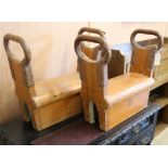 A pair of vintage Hunt & Son gym pommells W.52cm