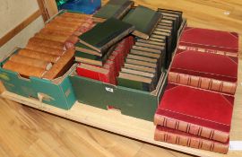 A collection of books, including The Waverley Novels (Melrose edition), 25 vols, gilt-tooled half