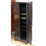 A 1920's mahogany two door sheet music cupboard W.51cm