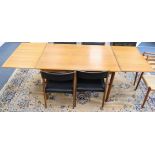 A MacIntosh teak dining table and four chairs W.229cm